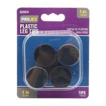 Protetor de piso para móveis PROJEX Plastic Leg Tip preto 2,5 cm, pacote com 4 Protetor de piso para móveis PROJEX Plastic Leg Tip preto 2,5 cm, pacote com 4