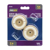 Protetor de piso para móveis Projex Rubber Non-Skid Pad 5 cm, pacote com 4 Protetor de piso para móveis Projex Rubber Non-Skid Pad 5 cm, pacote com 4