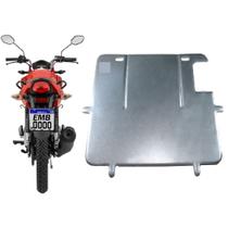 Protetor de Placa de Moto Moldura de Aço 20x17 Adaptavel P/ Placa Mercosul ou Placa Cinza Antiga