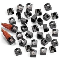 Protetor de plugue RJ45 NTW Click On/bloqueável Cat5e/Cat6/Cat6a/Cat7/Cat8 Ethernet Head (pacote com 50) - preto Protetor de plugue RJ45 NTW Click On/bloqueável Cat5e/Cat6/Cat6a/Cat7/Cat8 Ethernet Head (pacote com 50) - preto