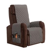 Protetor de Poltrona Classic 100% Poliéster - Cinza Protetor de Poltrona Classic 100% Poliéster - Cinza