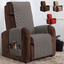 Protetor De Poltrona do Papai 1 Lugar Com Bolsos Matelada Em Linha