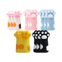 Protetor De Ponta De Agulha De Silicone Multicolorido Para Tricô E Crochê (5, 10, 15 Unidades)