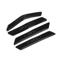 Protetor De Porta Em Fibra De Carbono Para Tesla Model 3 Y, 4 Peças, Protetor De Borda Lateral