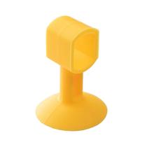 Protetor De Porta Maçaneta Residencial Silicone Com Ventosa Amortecedor Protege Parede Multiuso Cor:Amarelo