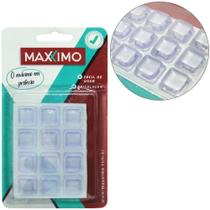 Protetor de pvc tipo pingo quadrado autoadesivo com 12 pecas 19mm - MAXXIMO
