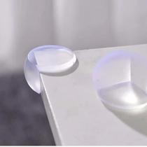 Protetor De Quina Anti-Impacto Kit 8 Peças Silicone Transparente Segurança Bebê Para Canto De Mesa