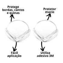 Protetor De Quina Para Rack E Mesa Kit 8 Unidades Silicone Transparente Segurança Criança E Bebê 8u