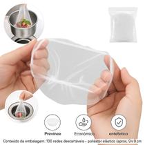 Protetor de Ralo Descartável com 100 Unidades Evita Entupimentos, Mantém o Ambiente Limpo e Higiênico em Cozinhas, Banheiros e Lavanderias