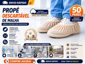 Protetor De Sapato Prope Malha Simples 50 Pares Tamanho Unico Protetor De Sapato Prope Malha Simples 50 Pares Tamanho Unico