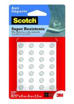 Protetor de Silicone Anti-impacto Redondo PP com 28 Unidades Transparente Scotch - 3M UNICA