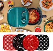 Protetor De Silicone Para Fritadeira Airfryer Quadrada 19cm Protetor De Silicone Para Fritadeira Airfryer Quadrada 19cm