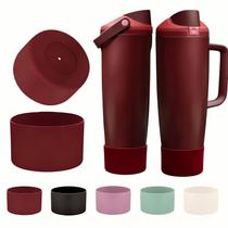 Protetor de silicone para garrafas Owala 30 oz e 40 oz Preto Cereja