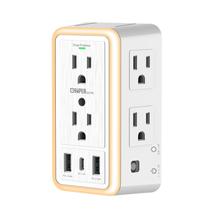Protetor de sobretensão com carregador de parede USB Super Electro 6 Outlet Protetor de sobretensão com carregador de parede USB Super Electro 6 Outlet