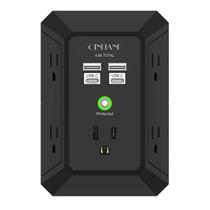 Protetor de sobretensão de carregador de parede USB QINLIANF 5 Outlet 4 USB Protetor de sobretensão de carregador de parede USB QINLIANF 5 Outlet 4 USB