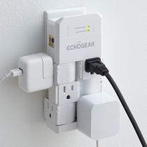 Protetor de sobretensão ECHOGEAR na parede com 6 tomadas AC 1080J branco