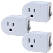 Protetor de sobretensão Fosmon Grounded Outlet Switch 245J, pacote com 3