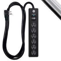 Protetor de sobretensão GE 6-Outlet 800 Joules, cabo de 1,8 m preto 33661
