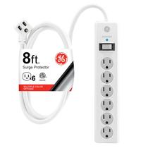 Protetor de sobretensão GE 6-Outlet 800 Joules, cabo de extensão de 8 pés Protetor de sobretensão GE 6-Outlet 800 Joules, cabo de extensão de 8 pés