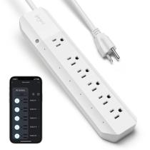 Protetor de sobretensão inteligente Power Strip Geeni 6-Outlet com controle de voz Protetor de sobretensão inteligente Power Strip Geeni 6-Outlet com controle de voz