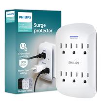 Protetor de sobretensão Philips SPP3461WA/37 6-Outlet 900J branco Protetor de sobretensão Philips SPP3461WA/37 6-Outlet 900J branco