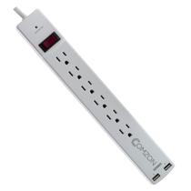 Protetor de sobretensão Power Strip 6 tomadas 2 portas USB 2.4A branco