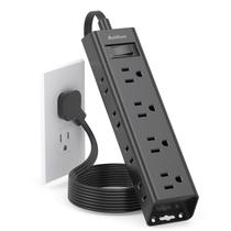 Protetor de sobretensão Power Strip Addtam 6 pés com 12 tomadas preto