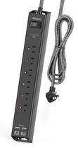 Protetor de sobretensão Power Strip Addtam 6 tomadas AC 4 USB 2 USB-C