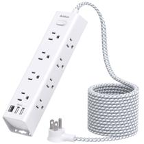 Protetor de sobretensão Power Strip Addtam de 15 pés com 12 tomadas AC, 3 USB