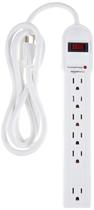 Protetor de sobretensão Power Strip Amazon Basics 6-Outlet White