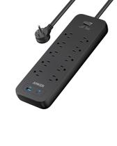 Protetor de sobretensão Power Strip Anker 10 tomadas 2 portas USB