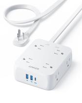 Protetor de sobretensão Power Strip Anker 8 tomadas 2 USB A 1 USB C