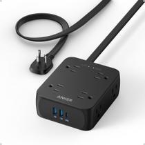 Protetor de sobretensão Power Strip Anker A9183 8 tomadas 2 USB