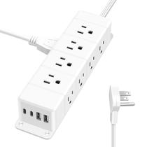 Protetor de sobretensão Power Strip ANNQUAN 30W USB-C 12 tomadas Protetor de sobretensão Power Strip ANNQUAN 30W USB-C 12 tomadas