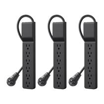 Protetor de sobretensão Power Strip Belkin 6 AC Outlets 600J 3PK Protetor de sobretensão Power Strip Belkin 6 AC Outlets 600J 3PK