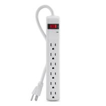 Protetor de sobretensão Power Strip Belkin, cabo de 6 tomadas e 3 pés