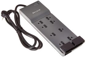 Protetor de sobretensão Power Strip Belkin de 8 tomadas com cabo de 6 pés Protetor de sobretensão Power Strip Belkin de 8 tomadas com cabo de 6 pés