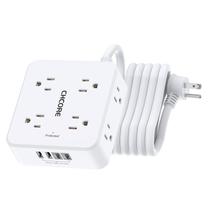 Protetor de sobretensão Power Strip CHCORE de 10 pés com 8 tomadas e 4 USB Protetor de sobretensão Power Strip CHCORE de 10 pés com 8 tomadas e 4 USB