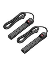 Protetor de sobretensão Power Strip DEWENWILS, 6 tomadas, 10 pés, preto