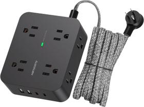 Protetor de sobretensão Power Strip HANYCONY 8 tomadas 4 portas USB Protetor de sobretensão Power Strip HANYCONY 8 tomadas 4 portas USB