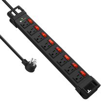 Protetor de sobretensão Power Strip HEZI Heavy Duty 8 tomadas preto