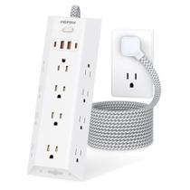 Protetor de sobretensão Power Strip HOPOW 12 tomadas AC 4 portas USB