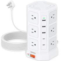 Protetor de sobretensão Power Strip HOPOW 12 tomadas e 5 portas USB
