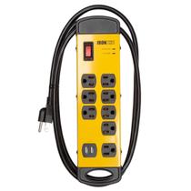 Protetor de sobretensão Power Strip Iron Forge Cable 8 tomadas + 2 USB