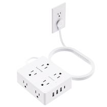 Protetor de sobretensão Power Strip Olcorife Ultra Thin 8 tomadas 4 USB