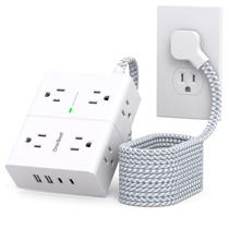 Protetor de sobretensão Power Strip One Beat 8 tomadas 4 portas USB