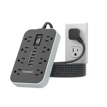 Protetor de sobretensão Power Strip popowell 8 tomadas AC 6 portas USB