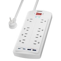 Protetor de sobretensão Power Strip POWSAF 8-Outlet 2700J com USB