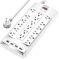 Protetor de sobretensão Power Strip POWSAV 18 tomadas 4 portas USB