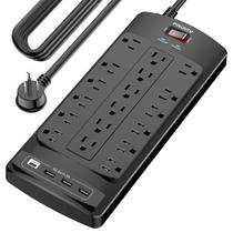 Protetor de sobretensão Power Strip POWSAV 18 tomadas +4 portas USB